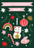 Modern - Rainbow - Stars - Magical - Merry Christmas Mum - Christmas Card- Cat created by Jennifer Protheroe