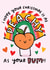 Cheeky Christmas Card - As Peachy As Your Bum created by Arrow Gift Co
