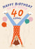 Fun Cartwheel Birthday Card - For Your Sister - 40 Today created by Pixie Studio