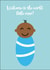 Cute New Baby Boy Card Welcome To The World Little Man Adorable Black Brown Baby created by SideHustleVibes