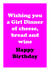 Funny birthday card for friend - girl dinner feminism trend created by CJ Designs
