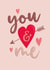 Cute Valentines day card - Me & You created by The Pattern Press