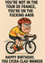 Funny Birthday Card - cyclist joke created by ZFG Cards