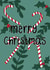 Cute candy cane and holly  christmas card created by Jellybun Designs