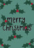Cute hand designed holly christmas card created by Jellybun Designs