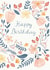 Floral Happy Birthday Card created by Louise Jewell