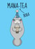 Cute Manatee Birthday Card - Boba Tea created by @Cupsie's Creations