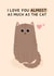 Cute Cat Card - Valentine's Day - I Love You Almost As Much As The Cat created by Jeff and the Squirrel