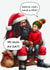Funny Christmas Black Santa Card created by Apexity Greetings