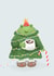 Cute Christmas card with funny frog holding cacao created by Anna Alekseeva