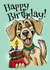Cute dog birthday card for pet or owner - Happy Birthday created by Scribbles
