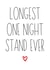 Funny Valentine’s Day card - Longest one night stand ever created by Amy (Hedgecards)