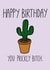 Cute Birthday Card - you prickly b*tch! created by Emily Buchanan