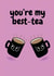 Cute best friend card for tea lovers created by Doodleroo