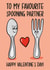 Cute Valentines Day Card - Favourite Spooning partner created by TeePee Creations