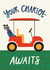 Funny Retirement Card - Golf Buggy - Chariot created by AbiGoLucky