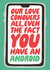 Cheeky Valentines Card - Our Love Conquers All - Android created by Studio Doodles