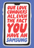 Cheeky Valentines Card - Our Love Conquers All - Samsung created by Studio Doodles