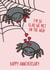 Cute Anniversary Card - Spider Joke - We Met On The Web created by @Cupsie's Creations