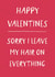 Cute Valentines Day card - From the Pet - Hairs on everything created by Pickled Prints