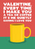 Cute Valentine's Card - Tea & Coffee - I Love You created by Pickled Prints