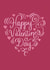 Traditional Pretty Valentine's Day card - Heart Typography created by Angelicabydesign