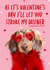 Funny Valentine’s Day Card - Stroke my Wiener created by The Girl Next Draw Cards