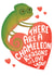 Cute Valentine's Day Card - Chameleon reasons to Love You! created by Fox Card Co
