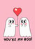 Cute Valentines Card - You're my Boo - Ghosts created by By Emma Dearling