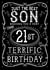 Jack Daniels Whiskey Birthday Card - Son - 21st created by  la la la     Designs