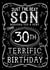 Jack Daniels Whiskey Birthday Card - Son - 30th created by la la la Designs