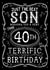 Jack Daniels Whiskey Birthday Card - Son - 40th created by  la la la     Designs