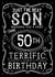 Jack Daniels Whiskey Birthday Card - Son - 50th created by  la la la     Designs
