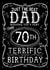 Jack Daniels Whiskey Birthday Card - Dad - 70th created by la la la Designs