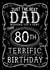 Jack Daniels Whiskey Birthday Card - Dad - 80th created by la la la Designs