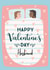 Cute Happy Valentines Day Card - Husband created by Geordies Love Gin