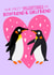 First Valentine's as Boyfriend and Girlfriend - New Love - Penguin's - Hearts created by Ludicrous Prints