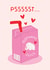 Pssst... Elephant Juice! Cute Valentines Day Card! created by Puns and Needles