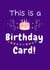 A Birthday Card! Humour in Purple with Cake, Streamers, Stars and Bunting! created by Dara, Ceramic Scripture