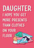 Cheeky Birthday card - for your clothes loving daughter created by Quinton cards
