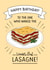 Cute Lasagne Birthday card - for a special cook! created by Evie Garnett Designs