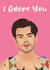 Cute Harry Styles Card - I Adore You created by Rock & Rose Creative