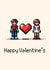 Cute Valentines Day Card - Retro Game created by Mark's Cards