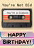 Birthday Humour: Funny Cassette Tape You're Not Old, You're a Classic! created by Dara, Ceramic Scripture