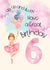 6th Birthday Ballerina with Balloons - Up, Up and Away for a Great Birthday! created by Dara, Ceramic Scripture