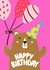 Cute Birthday Card - Party Bear created by Krafty Kitsune