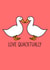 Cute Valentines Card - Love Quacktually created by Adam Silas