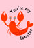 You're my lobster - Cute Valentines card - Inspired by Friends sitcom created by DoodleTwig