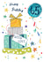 Fun 65th birthday card - Illustrated created by Katie Phythian Design