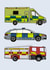 Emergency Vehicle- All occasions- Police car- Fire engine- Ambulance created by Rosie White Designs